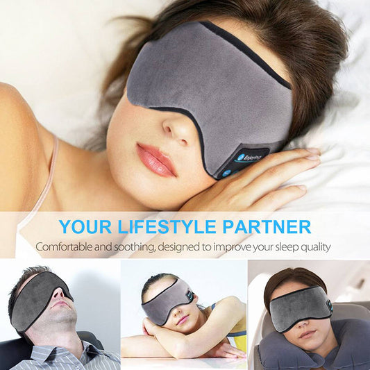 Sleeping Eye Mask Music Player Sports Headband Travel Headset Speakers Wireless Bluetooth 5.0